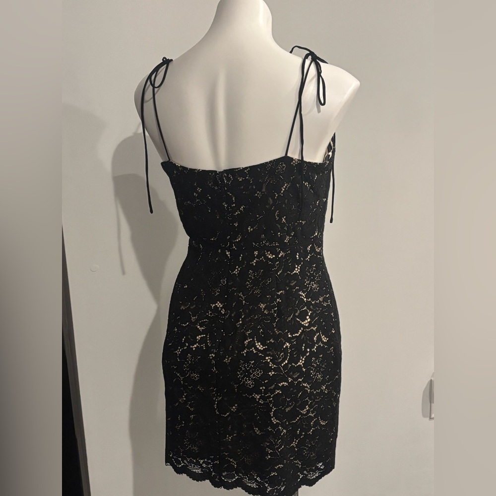 Lulu's Black Lace and Cream Lined Dress Fits Like a Small - Picture 2 of 7